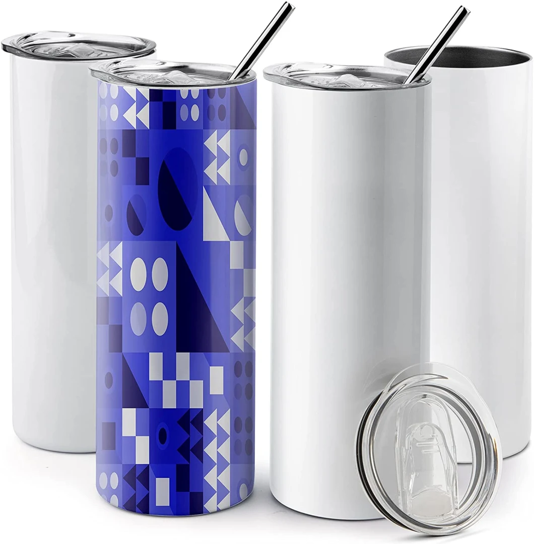 New Design 20oz Stainless Steel Sublimation Tumbler Double Walled Vacuum Insulated Straight Tumbler Sublimation Blank