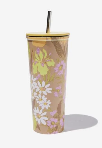 20oz Double Wall Travel Mug with Straw