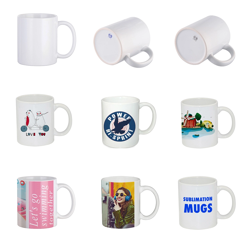 Wholesale Bestsub 330ml 11 Oz White Ceramic Coffee Mug Sublimation Blanks Mugs