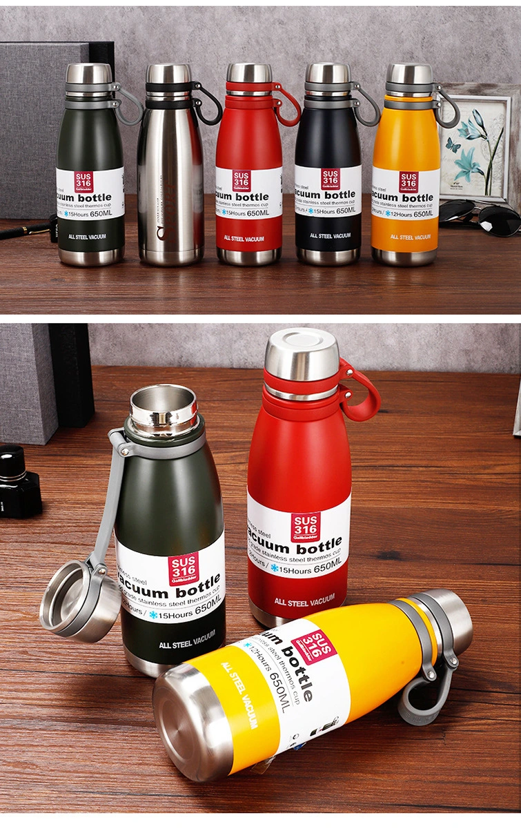 Stainless Steel Wide Mouth Water Jug Insulated Sports Canteen Thermo Flask Water Bottle Flask with Lid