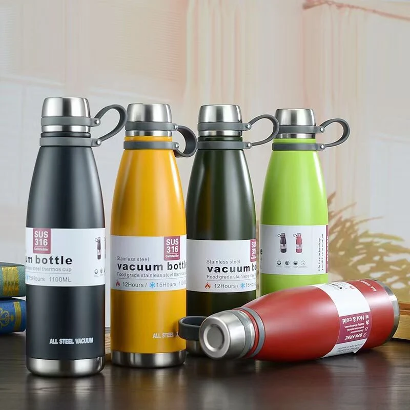 Stainless Steel Wide Mouth Water Jug Insulated Sports Canteen Thermo Flask Water Bottle Flask with Lid