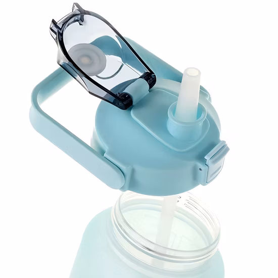 Gobelet en plastique de grande capacité pour bouteille d'eau givrée de 1300 ml de couleur dégradée